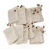 Natural Ramie Mesh Soap Bags with Drawstring for Shower, 30-Pack Saver Pouches for Homemade Soap Storage