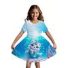 Girls' Princess Dress with Short Sleeves & Oversized - Lightweight Spring Summer Dress,