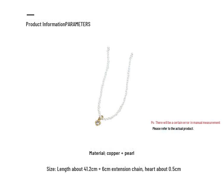 Women's High-Shine Heart Necklace: Glass, Cubic Zirconia, Pearls, Minimalist Summer Choker