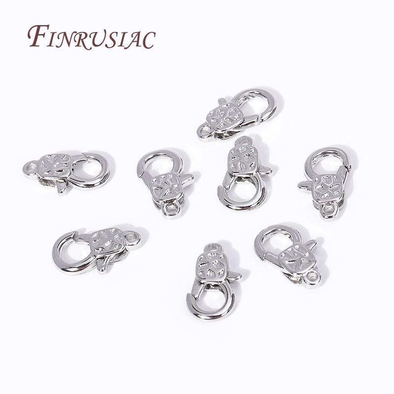 15.2*9.5mm 18K Gold Plated Lobster Clasps Fasteners, End Beads Connector Clasps For DIY Necklaces Bracelets Jewelry Making