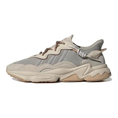 Originals Ozweego Tela Cuero Sintético Clásico Retro Zapatillas Bajas de Estilo de Vida Zapatillas Unisex Gris Marrón IF0426