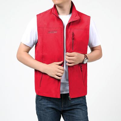Multi-pocket Vest Men's Quick-drying Thin Spring and Autumn Everyday Photography Angling Outdoor Use Workwear Middle-aged and E Practical Use