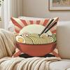 Ramen Pillow Japanese Retro Illustration Cushion Cushion Cover Pillowcase Antidustmite Living Room Sofa Decor Cushion Room
