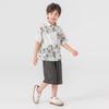 Boys' New Chinese Style Ink Wash Summer Two-Piece Set