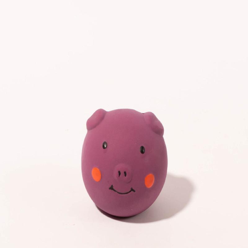 Direktverkauf ab Werk Haustierspielzeug Ball Latex Quietschender Schweinekopf Ball für Hunde und Katzen