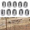 10PCs Cross Cable Clamps Stainless Steel Cross Wire Ropes Clip No Drilling for Climbing Plants & Fence Outdoor