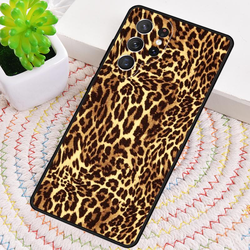 Luxury Leopard Silicone Phone Case For Samsung Galaxy note 10 pro S26 S25 S24 S23 S22 S21 Plus S25Ultra Capa Cover