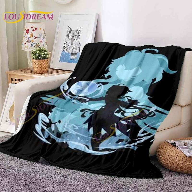 Genshin-Manta de Anime Acg de impacto, manta de juego de aventura Lumine Xiao, manta de franela, mantas Vintage, regalos para seguidores, decoración del hogar