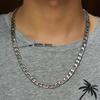 Classic Stainless Steel Figaro Chain Link Necklace Chains for Men Women Silver Choker Metal Jewelry Making Accessories