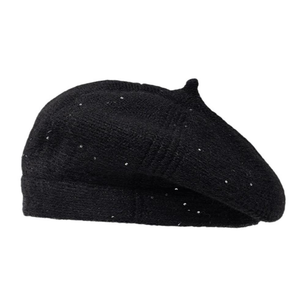 Retro Winter Knitting Berets Hat Warm Felt Berets Elegant French Artist Hat Autumn and Winter