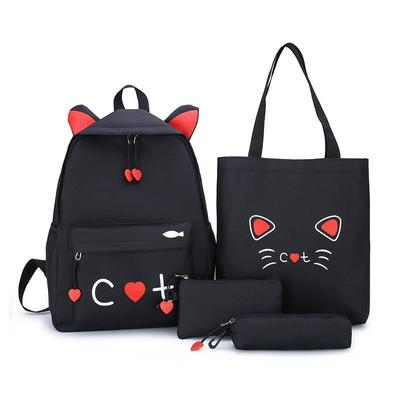 Conjunto de 4 Peças Mochilas Escolares Para Meninas Adolescentes Estampa Fofa Mochila Feminina Mochila Escolar de Alta Qualidade Bolsas de Ombro Femininas KTY