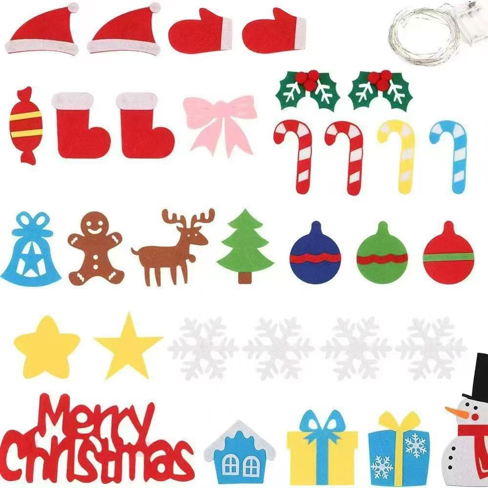 DIY Children's Felt Christmas Tree Ornaments