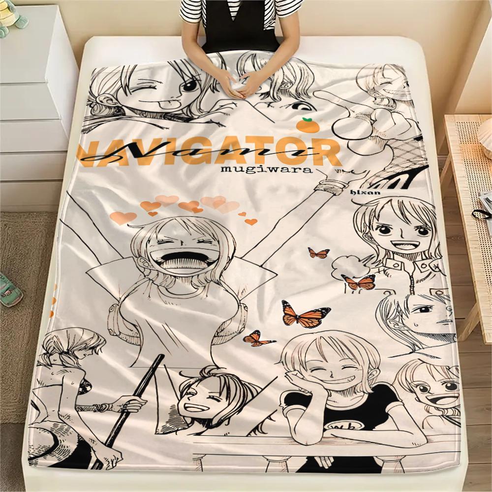 Coperta in Flanella con Stampa Personaggio One Piece, Alta qualità Confortevole per Tutte le Stagioni, Arredamento per la Casa, Calore e Comfort, Perfetta per Regali di Natale
