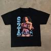 Sza Vintage Stil Schwarzes T-Shirt Volle Größe S 5xl Ahn01147