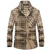 Spring and Autumn Long Sleeve Shirt Men's Youth Plaid Shirt Thin Top Large Size Men's Shirt