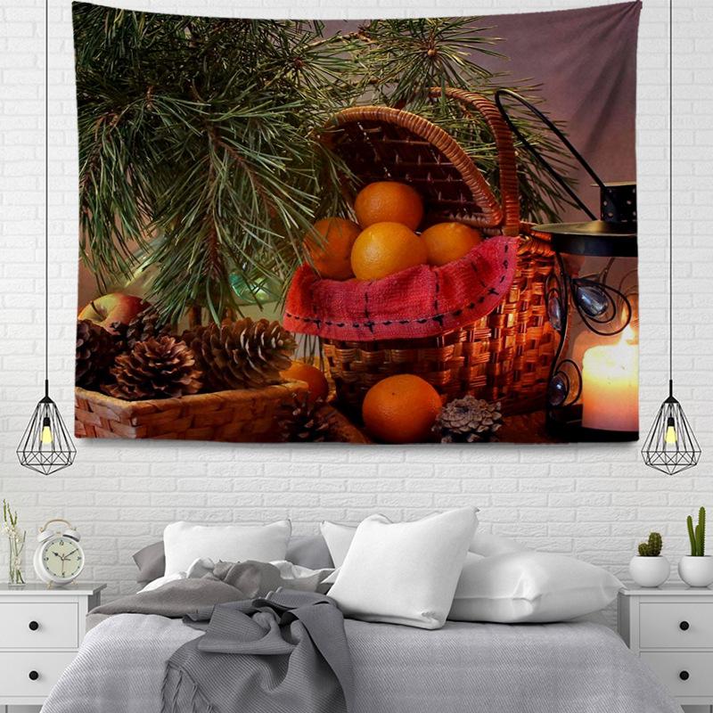 Seria wiszących gobelinów z tkaniny w stylu bożonarodzeniowym