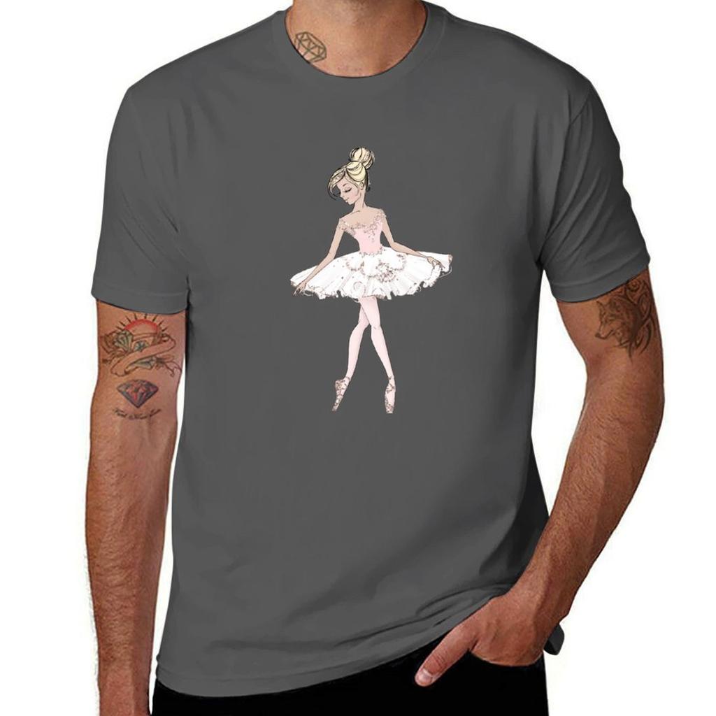 Elegant Ballerina Dancer TShirt Basic Casual Wear Short Sleeve Top