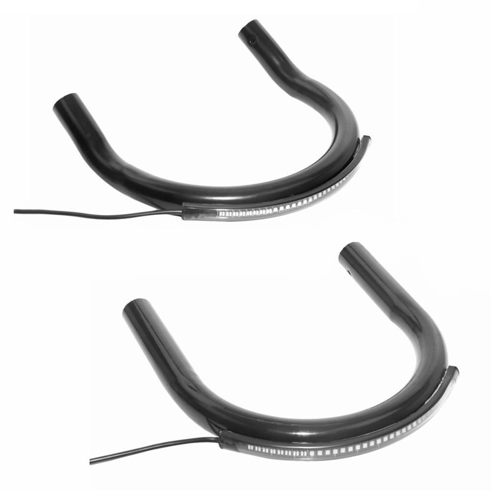 Buy Upswept Rear Motorcycle Motorbike Seat U Frame Hoop Loop with LED