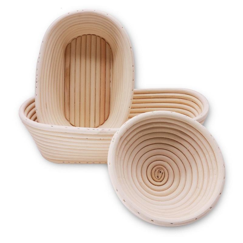 Round /Oval Bread Fermentation Natural  Rattan Basket Country Bread Baguette Dough Mass Proofing Tasting Proving Baskets BakerySupplies