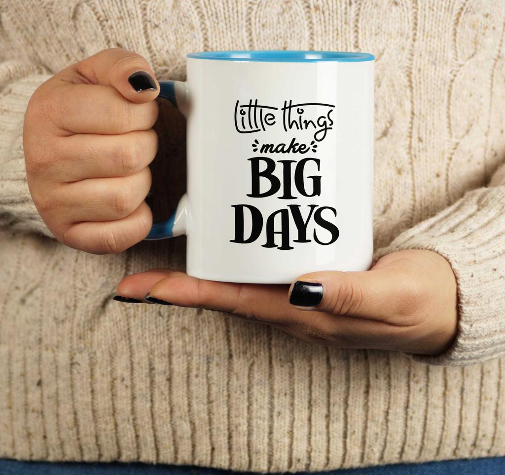 Inkdotpot Little Things Make Big Days Encouragment Motivational Positivity Vibes Quotes Birthday Gift For Employee Boss Coworkers  - 11Oz