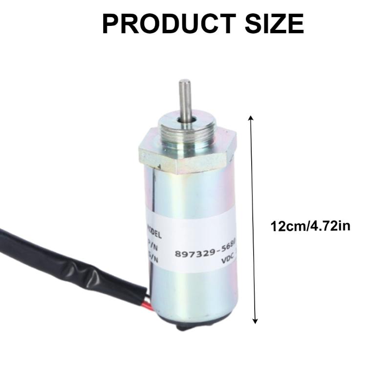 Electrical 897329-5680 Shut Down Solenoid for 3LD1 3LD2 4LE1 Engine 12V Fuel Shut Offs Solenoid Valves