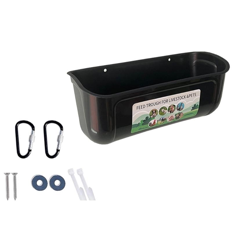 

Hanging Poultry Feeder Water Troughs Chicken and Pigeons Feeder Less Waste Hanging Feeder Large Capacity 1 чорний