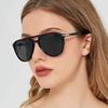 Vintage Rivet Pilot Oversized Sunglasses Women For Men Sun Glasses Punk Big Frame Luxury Brand Designer Popular Shades Uv400