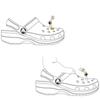 1Pcs Metal Pearl Camellia Flower Shoe Charms Shoes Decoration Diamond Chains Luxury Accessories for Women Girls Sandals Shoes