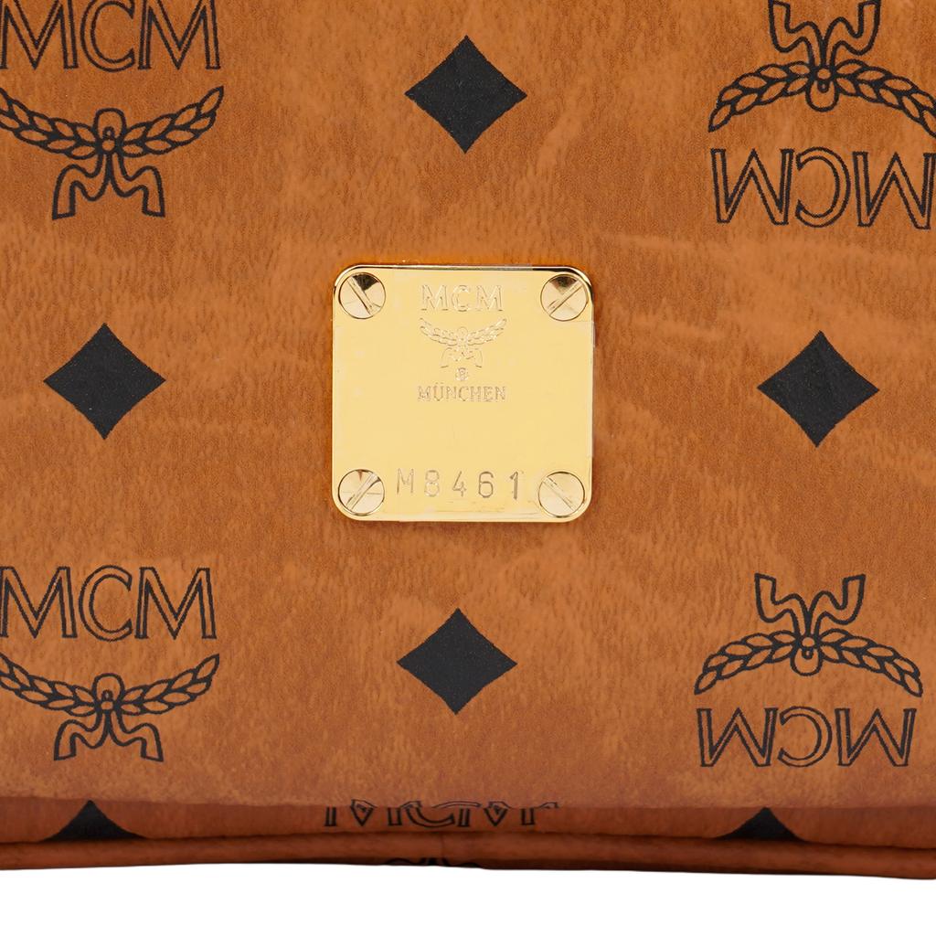 MCM Klassik Visetos Monogram Camera Bag Coated Canvas Crossbody Shoulder Bag Mini Women bags Brown Cognac MMRASKC08CO001