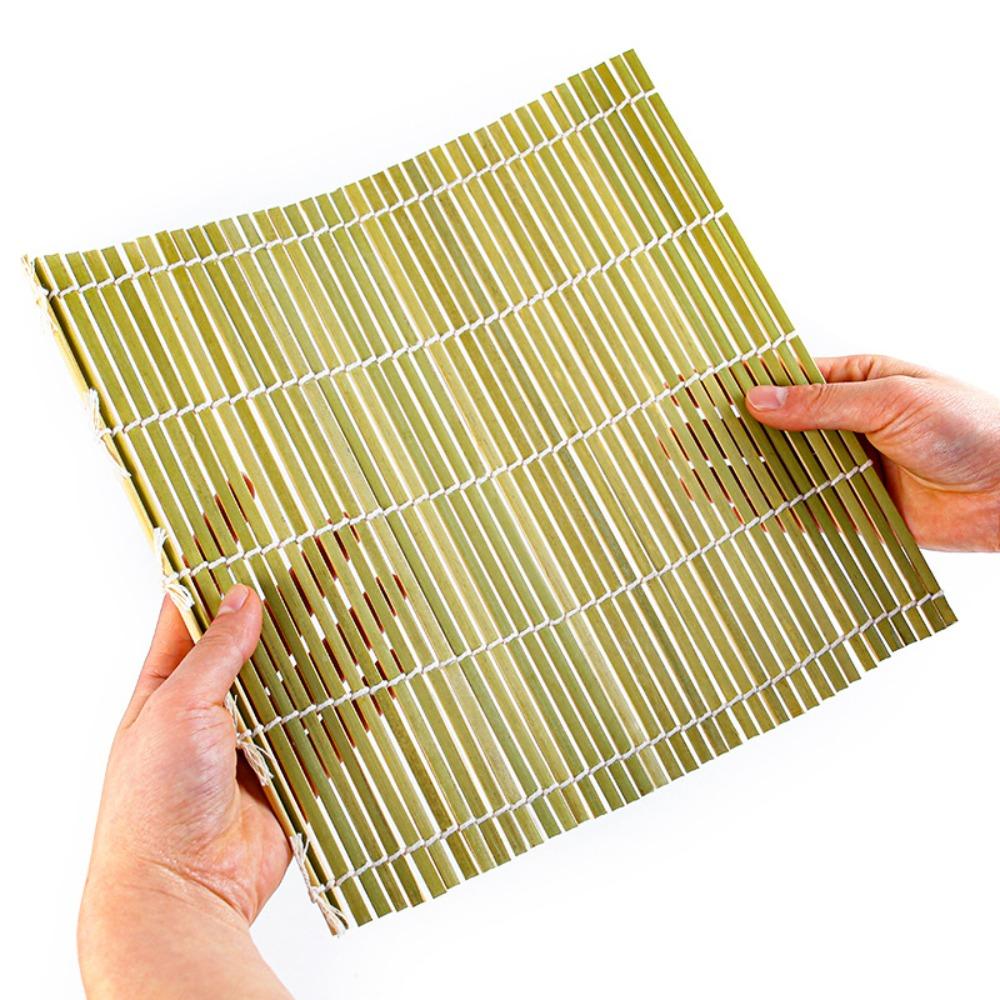 Square Green Sushi Rolling Curtain Japanese Style Sushi Mold Kitchen Accessories Sushi Maker  Rice