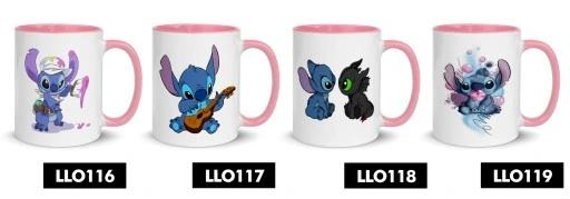 Kubek Różowy Na Prezent Dla Fana Lilo Stich Wzory + Opakowanie Gratis