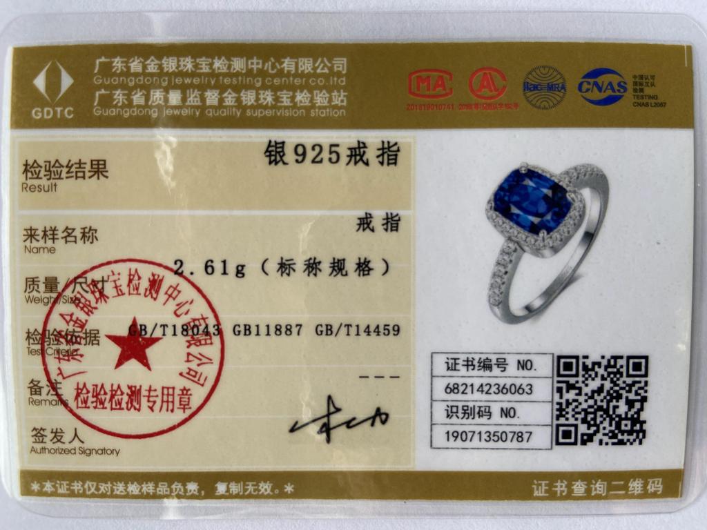 925 Silber Quadratischer Grüner Kristall 7-10 Ring Für Damen Modeaccessoires Schmuck