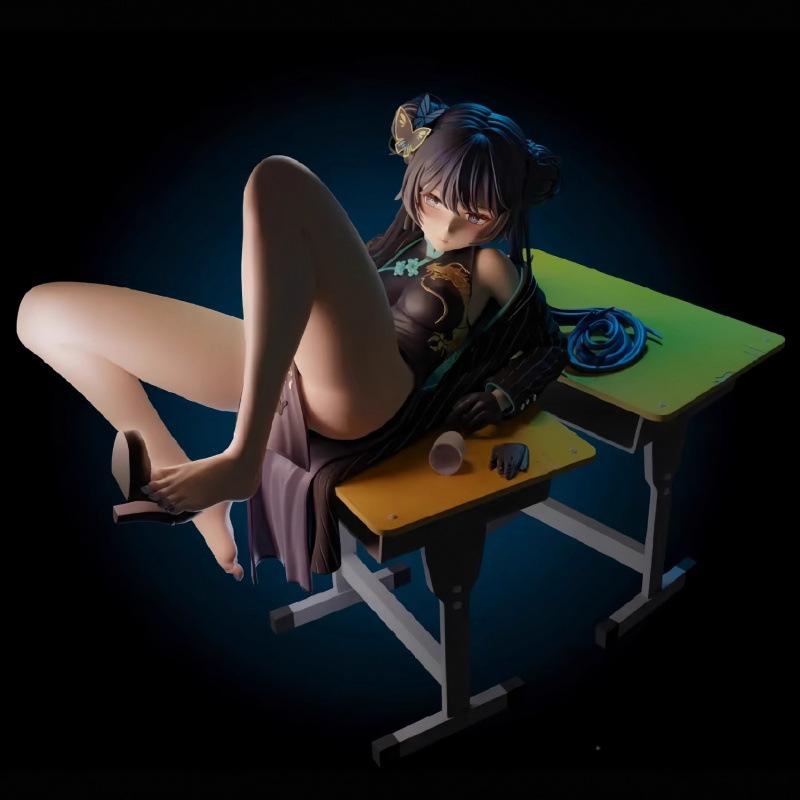 Animation two-dimensional beautiful girl, do you want to do it again? Tennis girl figure desktop chassis ornament for gifts