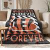 Cincinnati Bengals Soft and comfortable flannel Suitable for sofas living rooms outdoor camping travel and also makes a great anniversary gif