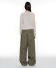 PARTIMENTO WOMEN Pwc Sheer V-Neck Knit Sweater_Beige Stripe
