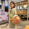 New Soft Cute Creative Cartoon Hamburger School Bags Fluffy Plush High Value Children's Small Backpack Lovely Teenager Girl Book Bags with Toy Pendant