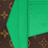 Louis Vuitton Pocket Organizer Series Monogram Canvas Color Block Design Coated Canvas And Leather Wallet Men Wallet Brown Mint-Green M81536