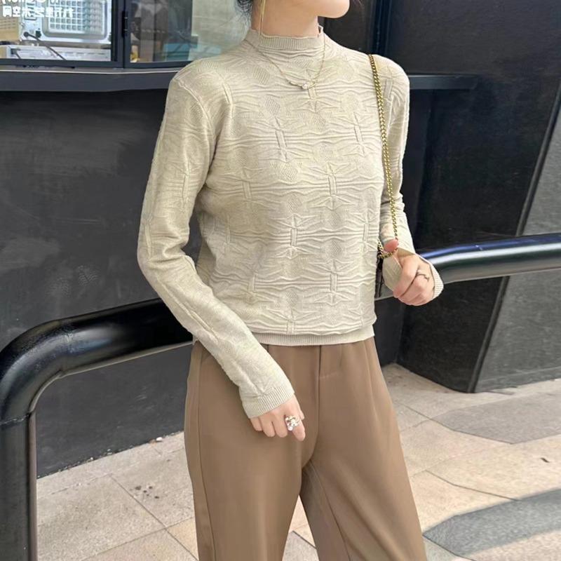 

Элегантные повседневные рубашки с полувысоким воротником для женщин, весна и осень, модная свободная блузка, женская жаккардовая модель, винтажные облегающие женские топы 24747 One Size абрикосовый