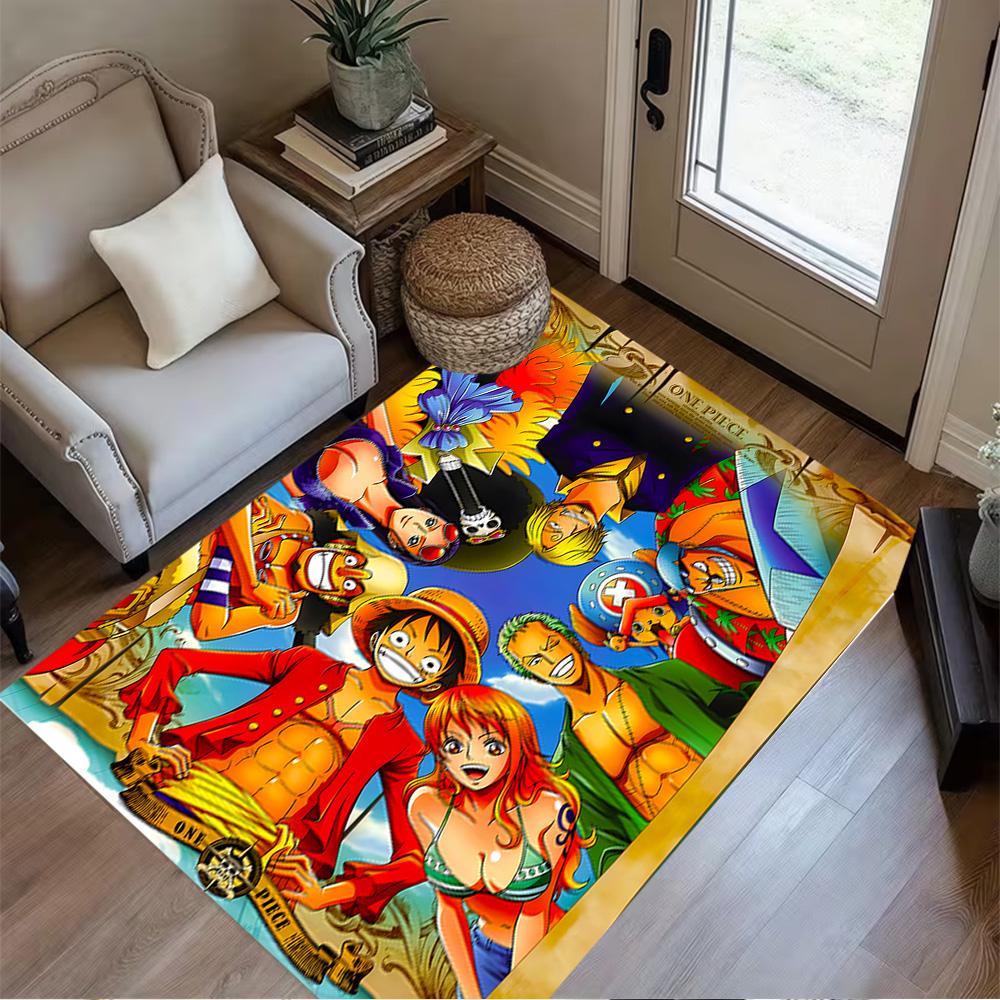 One Piece Adventure Area Rug Suitable for Playrooms Dining Room Outdoor Dormitory Antislip Carpet Anime Office Decor