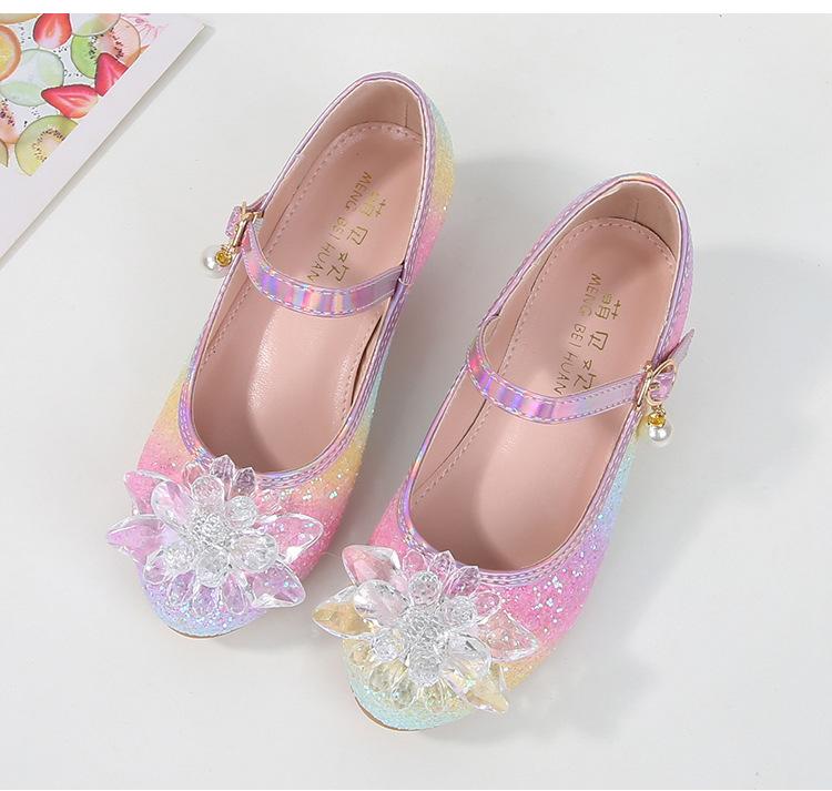 

Girls High Heel Dress Shoes Children Princess Marijane Wedding Party High Heels Female Bridesmaid Kid Show Single Leather Shoes 37
