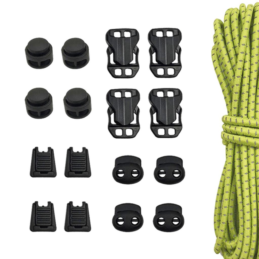 Elastic Bungee Cord 3.2M 3mm Hiking Daypack Strap Buckle with 16 Locks for Backpack Climbing