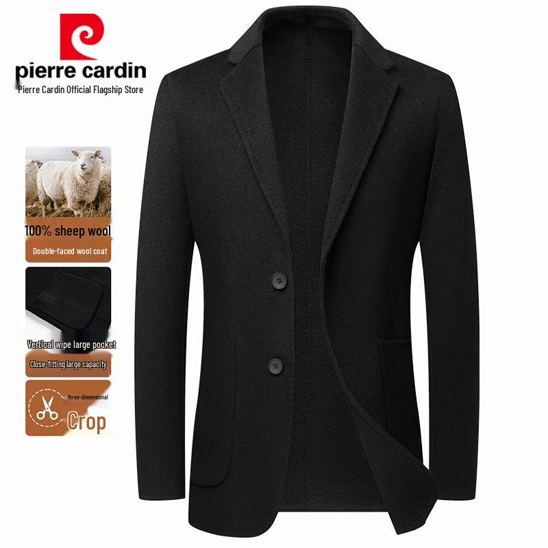 Pierre Cardin 100% Merino Wool Double-faced Short Coat