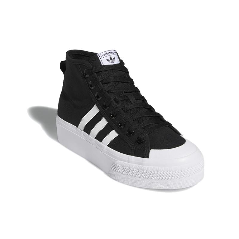 Adidas Women's Nizza Platform Mid 'Core Black White' Women's Sneakers FY2783