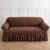 Bubble Gauze Sofa Cover with Skirt Hem All Inclusive Elastic Dust Cover for Living Room Anti Slip Furniture Protection Slipcover