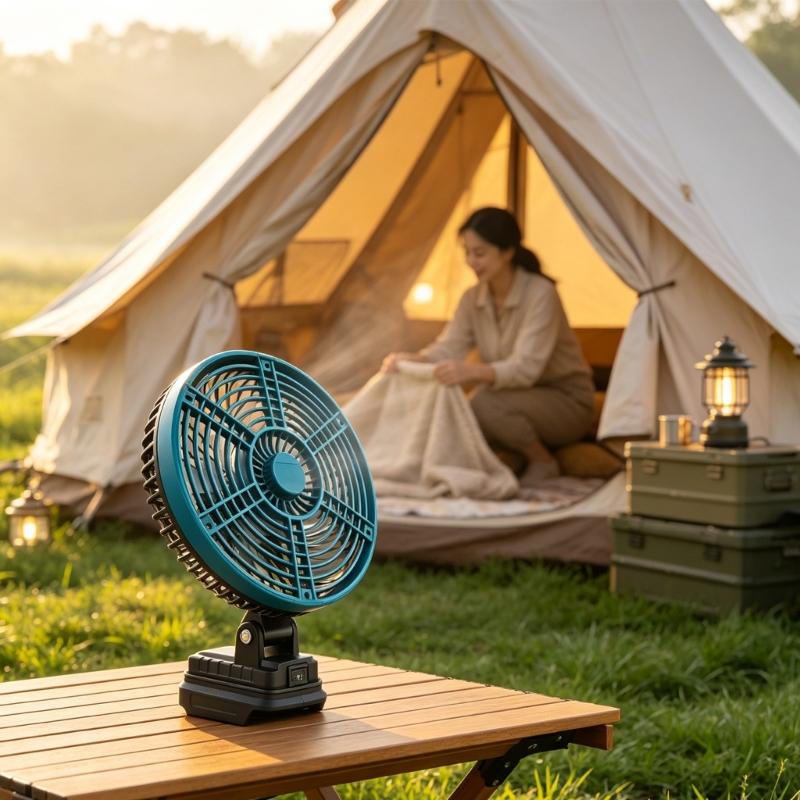 8 Inch USB-uitgang Batterij Koelventilator 18V Bureauventilator voor Binnenkoeling en Werkplaats Tafel Dagelijks Comfort Routine Gebruik