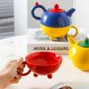 Tea for One Set Porcelain Floral Teapot Cup Cartoon Teapot and Teacup for One Water Pitcheer