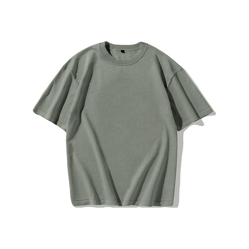 Cross-Border Summer Ice Silk T-shirt: Trendy Loose Short Sleeve Knit Top