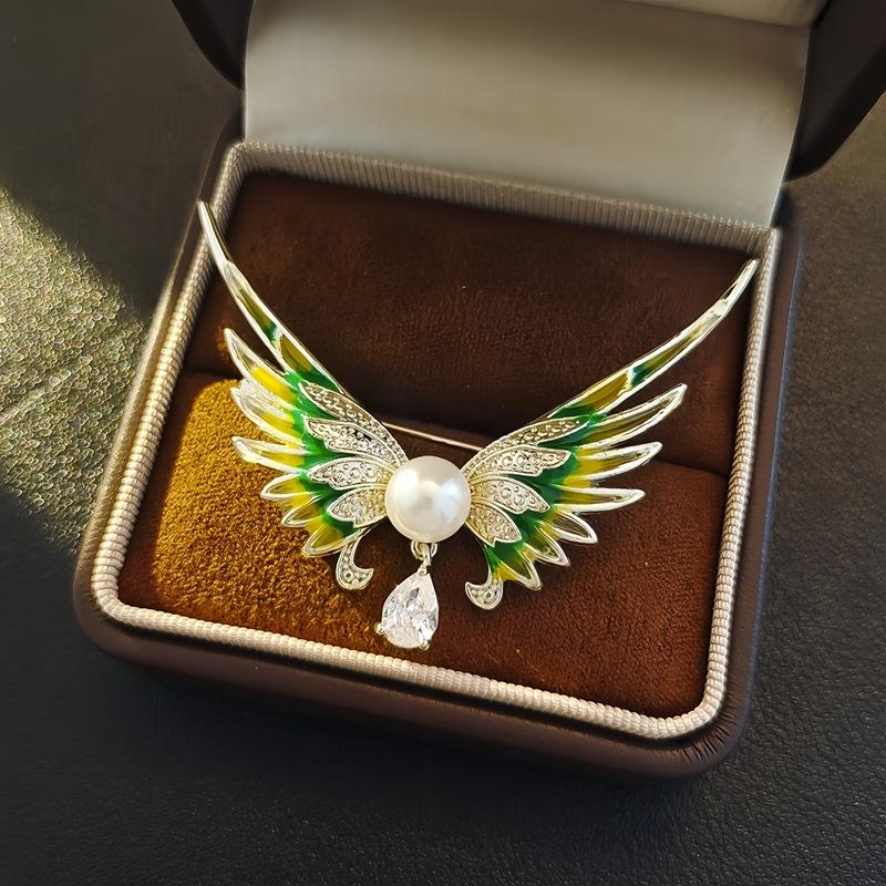 

Angel Wings Feminine Fashionable High-quality Retro Accessories Brooch 3*6CM