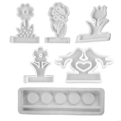 KX4B Flower Bird Candlestick Molds with Base for Making Holder Candlestick Tealight Holder Room Decorations DIY Craft