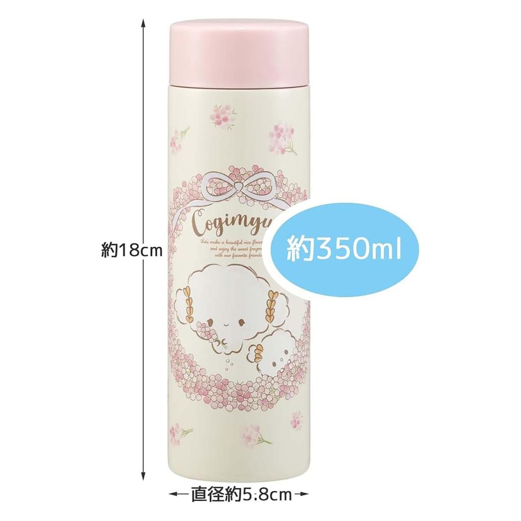 Skater Mug Kogimyun Flower Wreath Stainless Steel Water Bottle, Design, 350ml, Ultra-Lightweight Bottle, STYL4-A